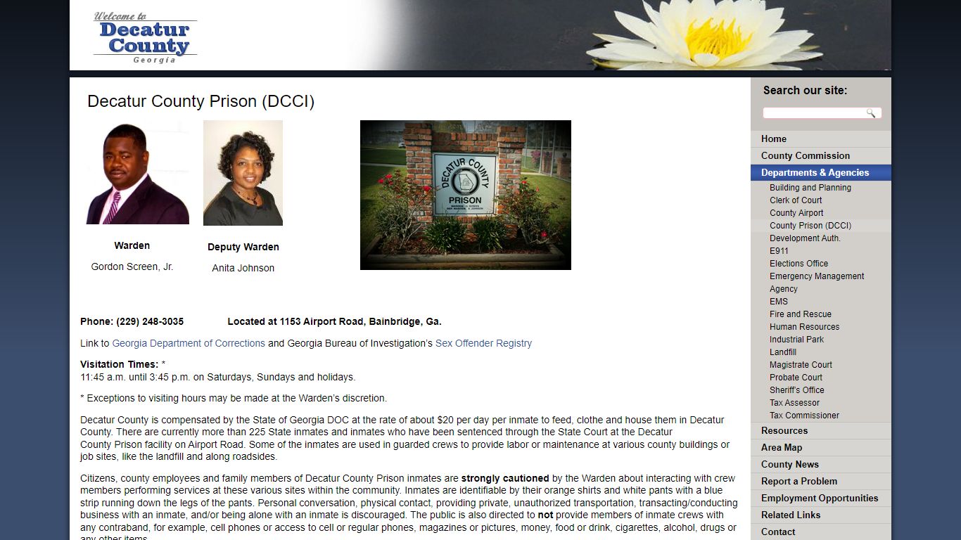 Decatur County Prison (DCCI) | Decatur County GA